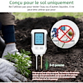 Miniatyrbillede 4 af 5: 3 i 1 Jord pH-tester, Syre-Base Jordtestdetektor, Temperatur- og fugtighedsmåler med baggrundsbelyst LCD-display Kompatibel med havearbejde/potteplanter/landbrug