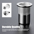 Miniatyrbilde 3 av 5: 100 stk M6 flate hodede gjengede naglemuttere, rustfritt stål gjengede naglemuttere, gjengede innlegg for plast Mental (12mm*15mm)
