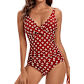 Miniatyrbillede 1 af 5: Monokini til kvinder med mavekontrol, slankende badedragt i plus size, mavekontrol