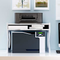 Miniatyrbillede 3 af 5: Printer Desktop Stativ, Skrivebordsarrangør Hvid med Opbevaring af Kontorartikler Printer med Justerbare Fødder (16,5”x10”) 16.5x10x12.2