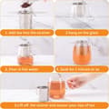 Miniatyrbillede 4 af 5: 2 stk. tesi, rustfrit stål te-infuser kurv, der sidder i krus, te-infusere til løs te, finmasket te-diffuser, te-si med langt håndtag