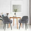 Miniatyrbild 5 av 5: Stretchy Stolsöverdrag, Elastiska Stolsöverdrag med Armstöd, Avtagbart Stolsöverdrag (Grå)
