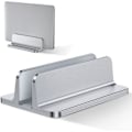 Miniatyrbillede 1 af 5: Vertikal bærbar computer stand, aluminium bærbar computer stand, justerbar skrivebords bærbar computer stand, sølv silver