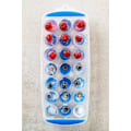 Miniatyrbillede 4 af 5: Isterningbakke med silikonebund, 21 pop-out isterninger, 11,9 x 29,9 x 2,5 cm, blå Blue