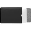 Miniatyrbillede 1 af 5: PU Læder Laptop Sleeve til MacBook Air 15 tommer A2941 M2 Chip, Indvendig Blød Plys Tykk Polstret Bærbar Rejse Notebook Taske Etui (Sort)