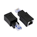 Pikkukuva 1 / 5: Suora Ethernet-sovitin, RJ45-uros naaras Cat6-jatkoliitin LAN-verkkoliitin (2 kpl) (suora)