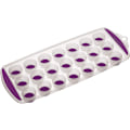 Miniatyrbillede 1 af 5: Isterningbakke med silikonebund, 21 pop-out isterninger, 11,9 x 29,9 x 2,5 cm, lilla Purple