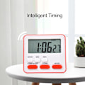 Miniatyrbillede 5 af 5: Elektronisk timer, køkkentimer, læringsstyringstimer, LCD digital nedtællingsstopur med stativ rød