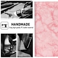 Miniatyrbild 3 av 5: Läder A6-mapp 6 runda ringpärmar Planner Notebook Cover för A5-fyllpapper (inre papper ingår ej) Marmorrosa