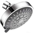 Miniatyrbillede 1 af 5: Højtryks fast brusehoved, diameter 10 cm, 5 justerbare spraytilstande, roteret 360 grader, anti-lavt vandtryk, krombelægning