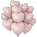 Miniatyrbilde 1 av 5: 12 stk Rosa Hjerteformede Folieballonger, 18 tommer Pastellrosa Mylar Ballong for Baby Bursdag Jubileum Bryllup Festdekorasjoner