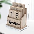 Miniatyrbild 2 av 5: Kalender 2024 Kalender Skrivbord Datum Block Trä Datum Block Skrivbord Kalendrar Retro Heminredning Kontorsdekorationer Julkalender(15.2X13X6.5cm) Yellow