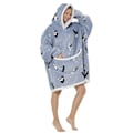 Miniatyrbilde 2 av 4: Oversized teppe-hettegenser - Sherpa fleece bærbart teppe for unisex voksne kvinner menn, fluffy gigantisk komfortabel hettegenser puppy