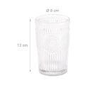 Pikkukuva 2 / 5: Juomalasit, 2 kpl, 380 ml, vintage-lasit vedelle, mehulle, soodalle, konepesun kestävät, vesilasit, läpinäkyvät, 13 x 8 cm