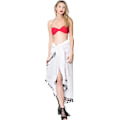 Pikkukuva 1 / 5: Naisten ranta pitkä sarong uimapuku hapsulla white+black