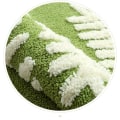 Miniatyrbilde 3 av 5: Sklisikker badematte, 40 x 60 cm grønt blad baderomsgulvmatte supermyk og vannabsorberende, maskinvaskbar mikrofiber baderomsmatte 3D leaves