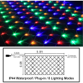 Miniatyrbilde 2 av 5: 3m x 2m 200 LED Hage Mesh Fairy String Lights, Nettstrømsforsynt Vanntett med 8 Moduser & Timer Nettgardinlys multicolor