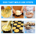 Miniatyrbillede 4 af 5: Muffinform, 12 stk. minitærteforme, lavet af kulstofstål, kageforme, tærteforme, non-stick muffinforme, genanvendelige