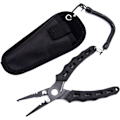 Miniatyrbild 5 av 5: Fiskepliers, rostfria fiskeverktyg, volframkarbidskärare, splitringstång, fiskegåvor till män (svart) Black