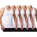 Pikkukuva 1 / 4: 5 kpl Miesten Tank Topit 100% Puuvilla Tank Top Alusvaatteet (Valkoinen*5)-XL