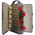 Miniatyrbild 1 av 5: Grids Dubbelsidig Fiske Lure Hook Tackle Box Synlig Hård Plast Klar Fiske Krokar Tillbehör Förvaringslåda Behållare (Grå-14 Rutnät) 27*18*4.7 cm