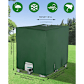 Miniatyrbild 2 av 5: Överdrag för 1000L IBC-tank, vattentanksskydd, regnvattensamlare, 116 x 100 x 120 cm, grön