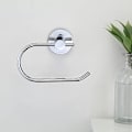 Miniatyrbillede 5 af 5: Runde toiletpapirholder i krom til badeværelset. Vægmonteret toiletpapirholder i rustfrit stål (ikke selvklæbende)