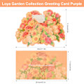 Miniatyrbillede 3 af 4: 3D Blomsterbuket Pop Up Kort med Kuvert, 3D Pop Up Lykønskningskort (Orange) Orange