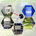 Miniatyrbillede 3 af 5: Tankhane, med vandslangehane adapter, S60X6 IBC haneforbindelse, havehane til regnvandssamler (1/2\" plastikadapter) Plastic