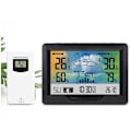 Miniatyrbild 1 av 5: Färgväderstation Trådlös medSensor,Termometer Hygrometer,Svart