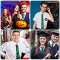 Miniatyrbillede 5 af 5: Troldmandsskole slips, troldmand stribet slips til festkostume, skoleuniform slips til drenge og piger, cosplay slips