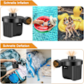 Miniatyrbilde 3 av 5: Elektrisk luft pumpe inflator deflator, inflator med 3 dyser høy effekt padle pumpe for luftmadrass, oppblåsbare madrasser