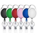 Retractable nyckelring, retractable ID-korthållare, 6-pack