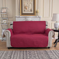 Miniatyrbillede 2 af 5: 2-personers sofasovertræk, vandtæt sofasovertræk, universal sofasovertræk, skridsikkert beskyttelse mod katte- og hundeskrab, bordeaux Wine red Double