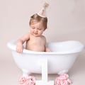 Miniatyrbilde 5 av 5: Første Bursdagshatt for Baby - 1. Bursdagsfest Dekor for Baby Show, 1. Bursdag Antrekk Jente Gutt, Rosa Bursdagshatt