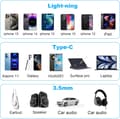 Miniatyrbilde 5 av 5: 2 i 1 USB C til 3,5 mm Jack Adapter, Type C/L-ightning til Hodetelefon DAC Chip Jack