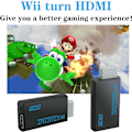 Miniatyrbillede 3 af 5: Wii HDMI-adapter, Wii til HDMI-konverter, understøtter alle Wii-skærmtilstande med 3,5 mm lydoutput og HDMI (sort)