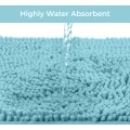 Miniatyrbillede 5 af 5: Bademåtte - Ekstra blød plys badeværelse brusebad tæppe, 1'' Chenille mikrofiber materiale, superabsorberende shaggy bademåtte (40 x 60 cm, Spa Blå) Spa Blue