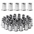 Miniatyrbilde 1 av 5: 100 stk M6 flate hodede gjengede naglemuttere, rustfritt stål gjengede naglemuttere, gjengede innlegg for plast Mental (12mm*15mm)