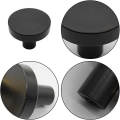 Pikkukuva 3 / 5: 4 kpl pyöreät kaapin nupit 30mm pyöreät kaapin nupit pyöreät mattamustat kaapin nupit mattamustat laatikon nupit kiinnitysruuveilla (musta) Black