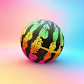 Miniatyrbild 4 av 5: Simbollar för dykning i poolen, bollar för poolleksaker med vattenpåfyllningsadapter för undervattenspassning, dribbling, dykning och poolspel