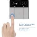 Miniatyrbillede 4 af 5: Gulvvarme Touch Button Varmetermostat, Energibesparende og nem at bruge AC230V 10A til gulvvarme Sort