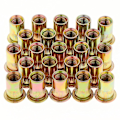 Pikkukuva 1 / 5: 50 kappaletta M12 litteäkantainen kierteitetty niitti, sinkitty hiiliteräs kierteitetyt niitit, M12 niitti kierteitetyt lisäkkeet (18mm x 22mm)