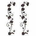 Miniatyrbillede 1 af 5: 4 stk. væg tatovering blomsterranker sorte blomster hibiscus vægklistermærke vægdekoration blomsterranke klistermærke vægklistermærke baggrund