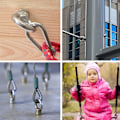 Miniatyrbilde 3 av 5: 6 stk M6 Ringskrue med metrisk gjenge i rustfritt stål for festing og oppheng