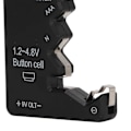 Miniatyrbillede 5 af 5: Batteritest, Universal Batterichecker Lille Batteritest til C, , AAA, D, N, 9V, 6F22 Batteri 1.5V 3V Knapcelsbatteri, Sort