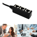 Miniatyrbilde 5 av 5: RJ45 Ethernet-splitterkabel, RJ45 Ethernet-adapter, RJ45 nettverksadapter 1 hann til 3 hunn, Ethernet LAN-kabelforlenger