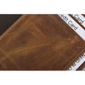 Miniatyrbillede 3 af 5: RFID Kort Holder Tegnebog med Seddelrum - Ægte Læder Dufter af Kvalitet Brun