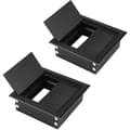 Set med 2 infällda kabelgenomföringar skrivbordsöverdrag 8 x 8 cm för Odipie-dator