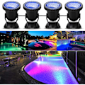 Miniatyrbillede 4 af 5: Vandtæt nedsænkelig LED-projektør RGB-spotlampe, justerbar IP68 vandtæt lampe til udendørs, have, pool, dam